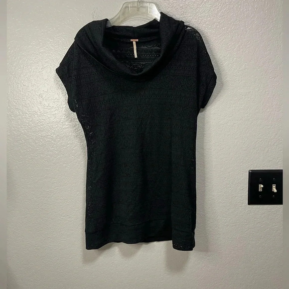 Poof! Cowlneck Lace Top Large - Picture 1 of 4